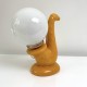 Lampe saxophone vintage céramique jaune boule opaline 1970 1980