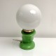 Lampe saxophone vintage céramique verte boule opaline 1970 1980