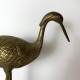 Sculpture sujet vintage oiseau heron en laiton