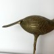 Sculpture sujet vintage oiseau heron en laiton
