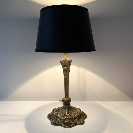 Lampe en bronze de style Art Nouveau dans le style de Leleu