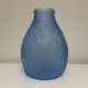 Vase Art Deco SARS verre bleu