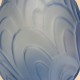 Vase Art Deco SARS verre bleu