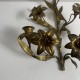 Applique chandelier bronze doré ancien église decor de fleur lys