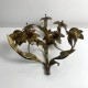 Applique chandelier bronze doré ancien église decor de fleur lys