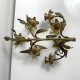 Applique chandelier bronze doré ancien église decor de fleur lys