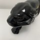 Tigre en céramique noire de style Art Deco