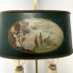 Lampe bouillotte bronze et  fer peint decoré french antique empire