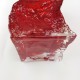 Vasse en verre texturé rouge DLG Whitefriars