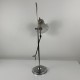 Lampe de bureau ancienne style notaire metal nickelé verre systeme monte baisse