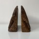 Paire de serres-livres en bois scuplté ancien Chine Asie