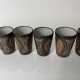 8 petits gobelets verres shooter Alexis Kostanda Vallauris