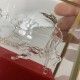Vitrine miniature scuplture en verre Thailande char façon murano