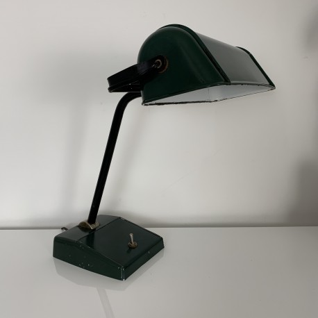 Lampe de bureau emaillé ancienne art deco