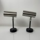 Paire d’applique tubes tuyaux inox et noir  Rene-Jean Caillette pour Parscot