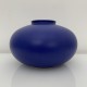 Vase allemand en céramique émaillée bleu