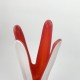 Vase facon pate de verre vintage Darius Zarrin orange