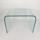 Table basse en verre epais forme U
