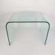 Table basse en verre epais forme U