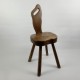 Chaise brutaliste vintage inspiration Hanninen