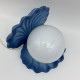 Lampe ceramique coquillage ouvert bleu mat vintage perle veilleuse shell lampe