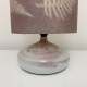 Lampe de chevet céramique rose DLG Ruelland abat jour fougère