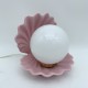 Lampe ceramique coquillage ouvert bleu mat vintage perle veilleuse shell lampe
