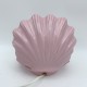 Lampe ceramique coquillage ouvert bleu mat vintage perle veilleuse shell lampe