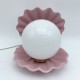 Lampe ceramique coquillage ouvert bleu mat vintage perle veilleuse shell lampe