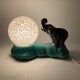 Lampe en céramique Elephant et son ballon Art Deco RARE