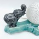 Lampe en céramique Elephant et son ballon Art Deco RARE
