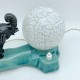 Lampe en céramique Elephant et son ballon Art Deco RARE