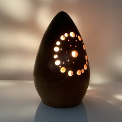 Lampe Veilleuse ovoide en céramique Terre cuite Loul Combres