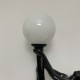 Lampe céramique noire style Art Deco femme nue globe