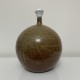 Gros pied de lampe boule en gres pyrite style La Borne Digan