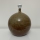 Gros pied de lampe boule en gres pyrite style La Borne Digan