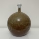 Gros pied de lampe boule en gres pyrite style La Borne Digan