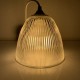 Suspension verre epais style industrielle dans le style de Holophane Abat jour