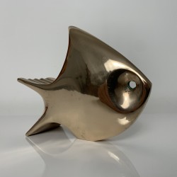 Cendrier poisson en bronze design vintage Andre Bloc